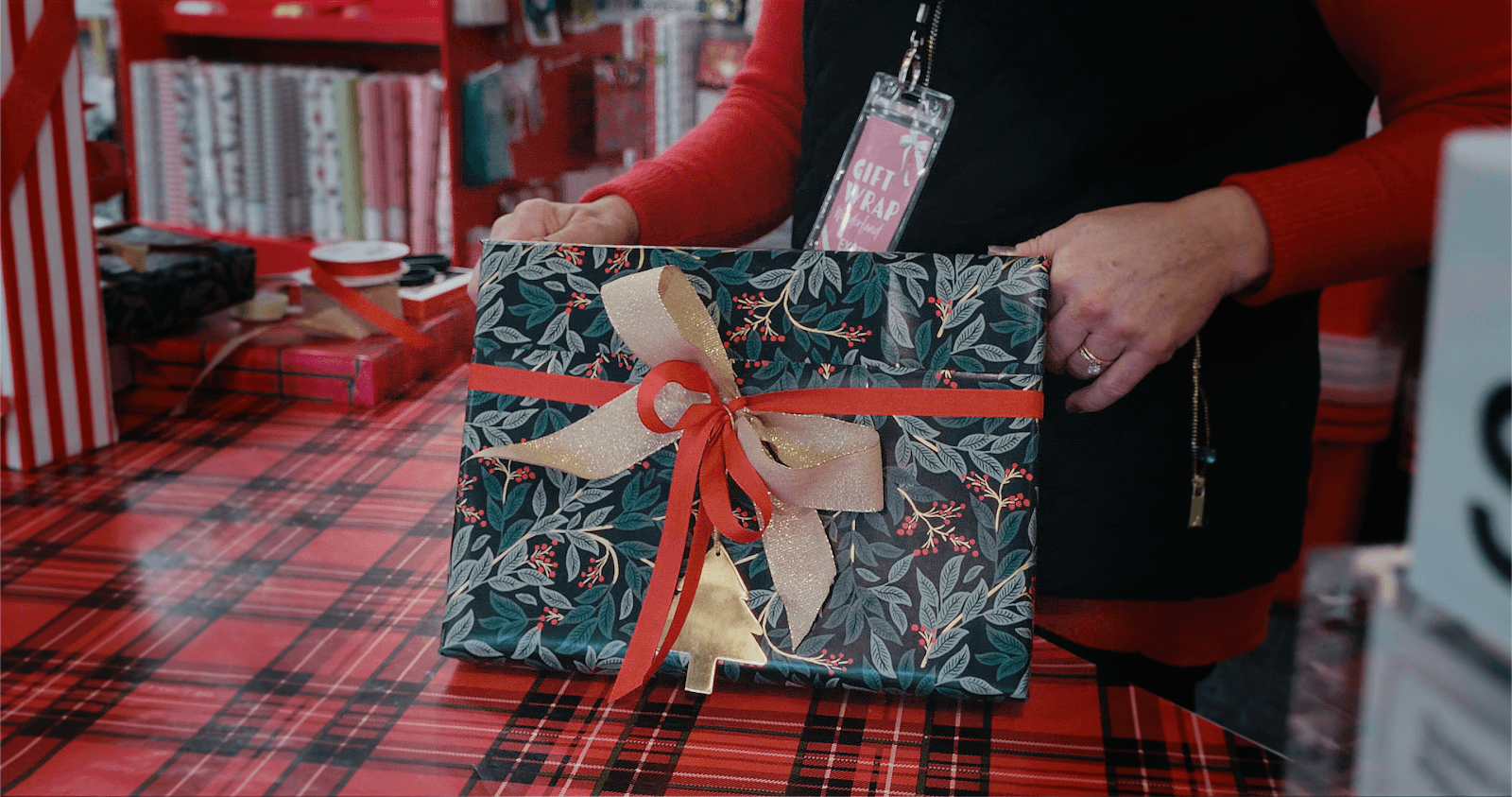 Container Store Christmas Wrapping Video